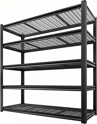 Miniatura 9 de Estantería metálica de 5 niveles, estantes de almacenamiento ajustables, 72 pulgadas de alto x 35.43 pulgadas de ancho x 15.8 pulgadas