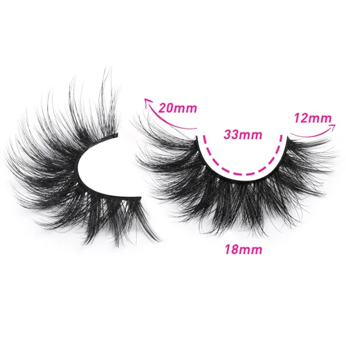 Miniatura 5 de FANXITON - Pestañas postizas de visón esponjosas, 20 mm, de ojo de gato, largas, 5D, dramáticas, 10 pares de pestañas postizas de visón sintético