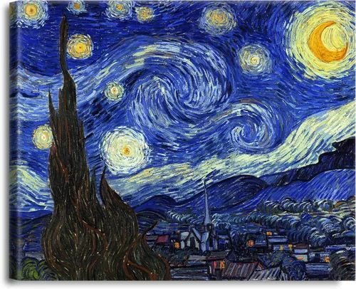 Miniatura 53 de A&T ARTWORK Noche estrellada sobre el Ródano de Vincent Van Gogh. Tamaño del marco: 36 x 30 pulgadas, tamaño de la imagen: 30 x 24 pulgadas