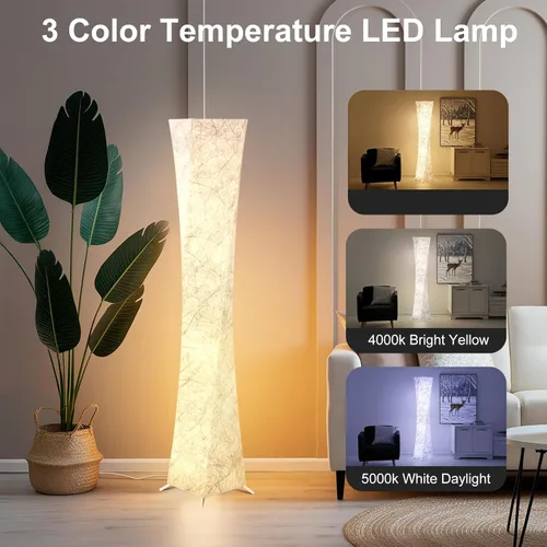 Miniatura 4 de WORLD WIN Lámpara de pie, lámpara de esquina LED RGB inteligente de 61'' con sincronización de música y 16 millones de colores DIY, 3 temperaturas