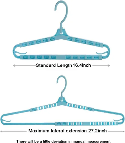 Miniatura 2 de Perchas extra grandes y resistentes para ropa de secado grandes, hombros ajustables de 16.4 a 27.2 pulgadas, para polos anchos, cárdigans, colchas