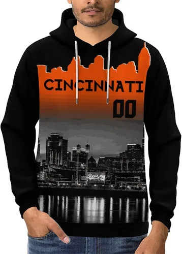 Miniatura 12 de Custom Football Hoodies City Night Skyline Personalized Sweatshirt Name Number Fan Gift Pullover for Men Women Youth