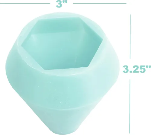 Miniatura 3 de We R Wick - Molde de silicona en forma de diamante 3D para hacer velas, hacer jabón y manualidades de resina, 3 x 3 x 3.25 pulgadas