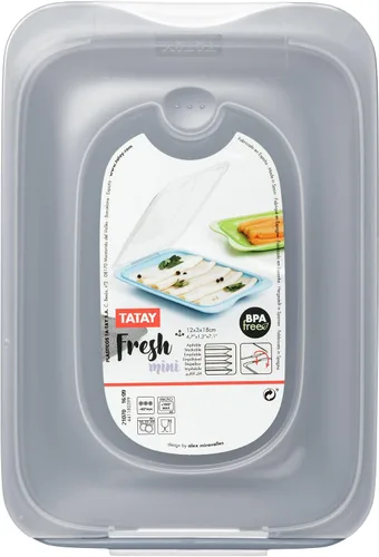 Miniatura 4 de TATAY Recipientes de carne fría para nevera Juego de 3 mini Almacenamiento de refrigerador Tapa extraíble Apta para microondas, congelador