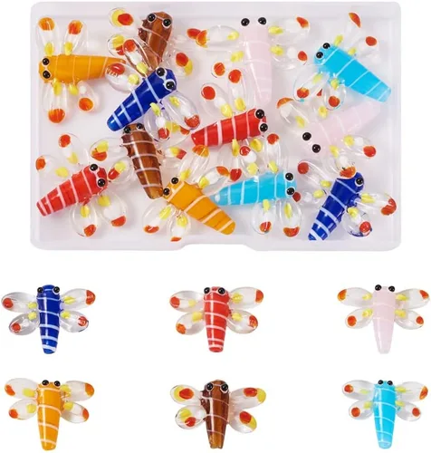 Miniatura 16 de Craftdady - Cuentas de vidrio soplado 2-2 colores mezclados