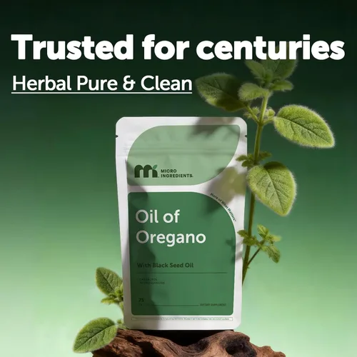 Miniatura 4 de Micro Ingredients Aceite de orégano con aceite de semilla negra, 75 cápsulas blandas Complejo de aceite de orégano 2 en 1 y aceite de semilla