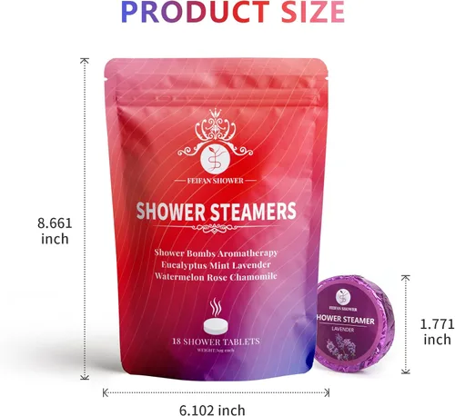 Miniatura 9 de Vaporizadores de ducha para aromaterapia, paquete de 18 bombas de ducha Christmas Stocking Stuffers for Adults Women Teens White Elephant