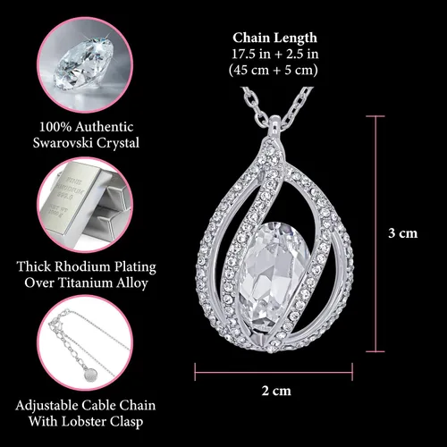 Miniatura 16 de TRYNDI Collar - Regalos para esposa del marido: Navidad, aniversario, ideas de cumpleaños; regalos románticos para ella