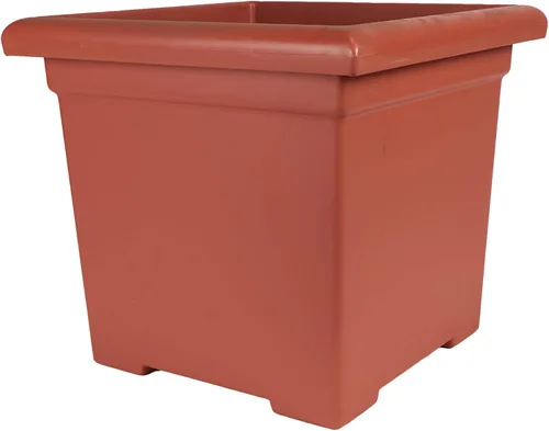 Miniatura 23 de The HC Companies Maceta cuadrada Accent con drenaje – Macetas clásicas para plantas de exterior y plantas de interior – Maceta cuadrada ligera