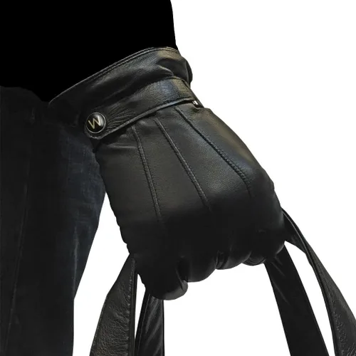 Miniatura 4 de MODA Mr Chicago - Guantes de cuero genuino para hombre con función de pantalla táctil para teléfonos inteligentes