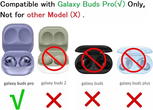 Miniatura 2 de JNSA Reemplazo de silicona para auriculares Galaxy Buds Pro, S/M/L 3 tamaños 3 pares, cabe en la funda, auriculares geles para oídos, color negro
