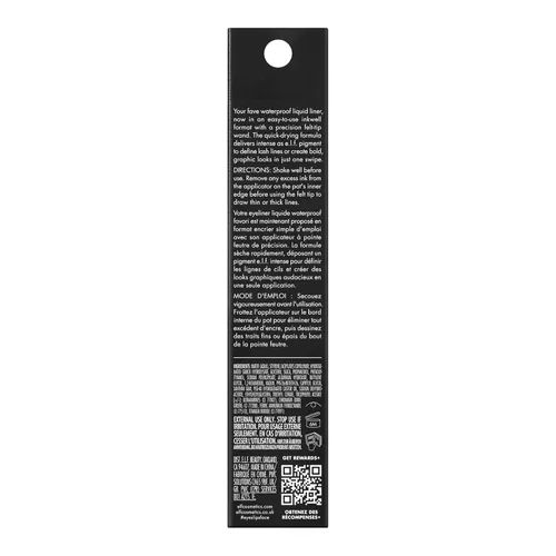 Miniatura 6 de e.l.f. Delineador de ojos Inkwell a prueba de H2O, delineador líquido de alto pigmento, impermeable, ofrece un acabado mate, vegano y libre