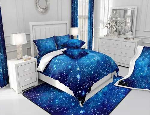 Miniatura 6 de Juego de 2 fundas de almohada de galaxia de 16 x 16 pulgadas, fundas de almohada decorativas suaves para espacio exterior impresas en 3D, fundas