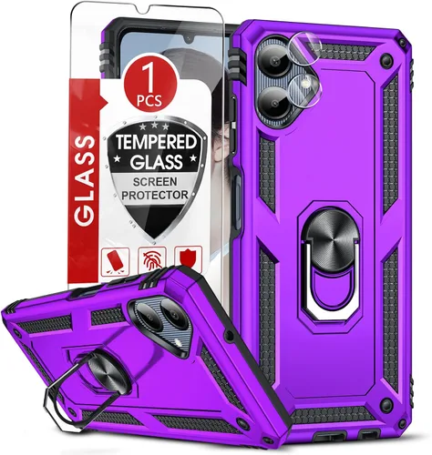 Miniatura 24 de LeYi para Samsung Galaxy A03S Funda de teléfono, Funda Samsung AO3S con [Paquete de 2] Protector de pantalla, [Calidad militar] Funda protectora