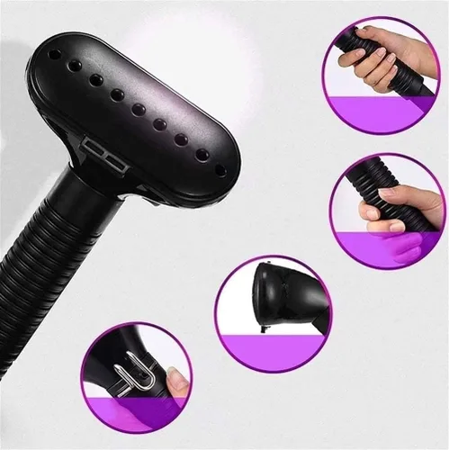 Miniatura 5 de Vaporizador de ropa, vaporizador de tela potente resistente con tabla de planchar, 6 niveles de vapor, vapor continuo perfecto