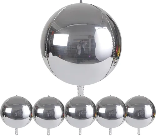 Miniatura 9 de Globos metálicos grandes de oro rosa de 15 pulgadas, paquete de 6 globos de tereftalato de polietileno, guirnalda de globos, globos de aluminio