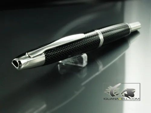 Miniatura 56 de PILOT Vanishing Point Collection - Pluma estilográfica retráctil, color azul carbonesco con detalles de rodio, tinta azul, punta fina (60149)
