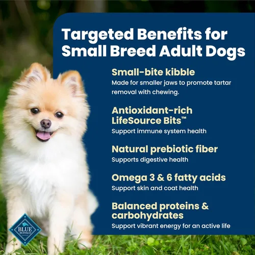 Miniatura 3 de Blue Buffalo - Alimento seco Life Protection de fórmula natural para perros adultos de raza pequeña, con mordiscos pequeños, ayuda a desarrollar