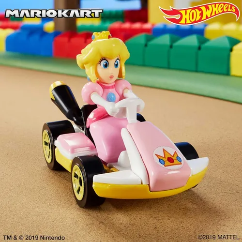 Miniatura 2 de Hot Wheels GBG28 Mario Kart 1:64 Die-Cast Peach con Vehículo Kart Standard