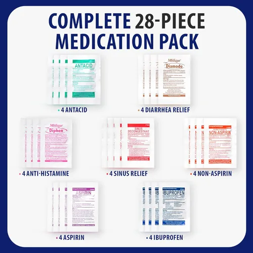 Miniatura 7 de Kit de primeros auxilios Suministros de recambio Paquete de medicamentos para rellenar kits pequeños o viajar