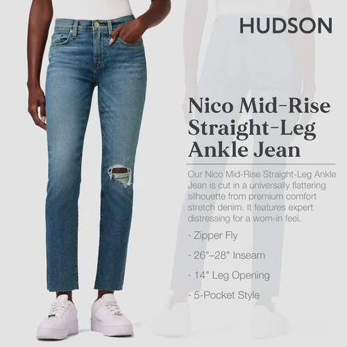 Miniatura 2 de HUDSON Jeans Nico Mid Rise para mujer, rectos, tobilleros