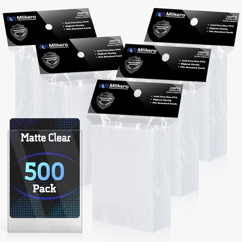 Miniatura 10 de 1000 fundas para tarjetas negras, protectores de mazo con fundas mate para cartas, fundas para cartas de intercambio aptas para MTG, TCG y cartas