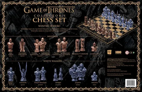 Miniatura 3 de USAOPOLY Juego de Ajedrez de Coleccionista de Juego de Tronos 32 piezas de ajedrez personalizadas de personajes de TV de HBO 2 jugadores A