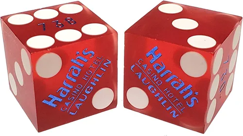 Miniatura 19 de Cyber-Deals Amplia selección de dados de 0.748 in pares de dados auténticos Nevada Casino TablePlayed dados Harveys Lake Tahoe púrpura pulido