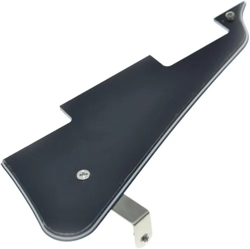 Miniatura 47 de KAISH Golpeador de guitarra Abalone Pearl LP con soporte de acero inoxidable negro y tornillos de montaje de acero para USA Les Paul