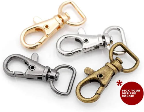 Miniatura 8 de CRAFTMEMORE Broches giratorios de langosta clásicos con cierre de gatillo CS10, clip para patio de tierra para bolsa de 1/2 pulgada, paquete de 10