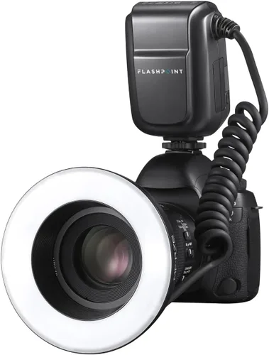 Miniatura 4 de Flashpoint MF-R76 TTL Macro Ring Flash para cámara Sony, ajuste de potencia, tiempo de reciclaje de 0.1-1s, anillo macro flash de 76 W alimentado