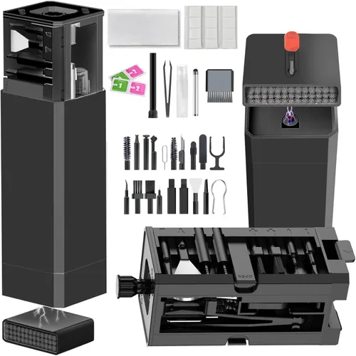 Miniatura 12 de Kit de limpieza de teléfono celular, kit de limpieza para iPhone para puerto de carga, kit de limpieza de teclado para Airpods/Android/USB Blanco