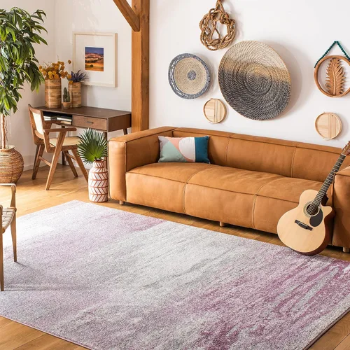 Miniatura 40 de SAFAVIEH, colección Adirondack - Alfombra de 6 x 9 pies, plateada/multicolor, abstracta, moderna, no desprende pelo, de fácil cuidado, para zonas