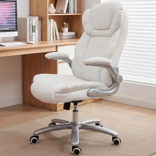 Miniatura 10 de GYI Silla de Oficina Grande y Alta de 400lb con Asiento Ancho, Silla Ejecutiva de Escritorio de Cuero Ergonómica con Respaldo Alto y Brazos