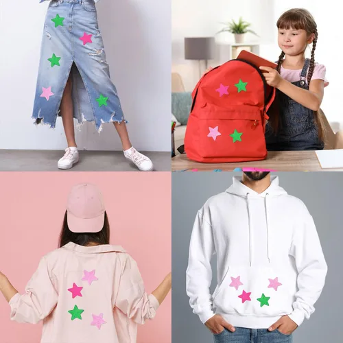 Miniatura 7 de MECCANIXITY Parches para planchar con lentejuelas grandes de 5 estrellas bordados, para coser y coser, apliques para reparación de ropa, mochila