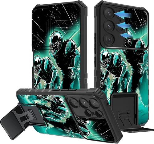 Miniatura 301 de Funda para Samsung Galaxy S22 Ultra 5G, Galaxy S22 Ultra con cubierta de cámara deslizante, funda resistente de doble capa con función atril Black