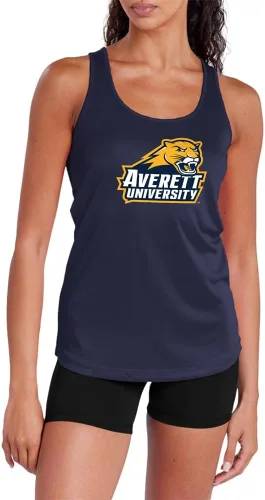 Miniatura 462 de Camiseta deportiva sin mangas oficial de NCAA Collegiate para mujer, con espalda cruzada, colección con logotipo primario