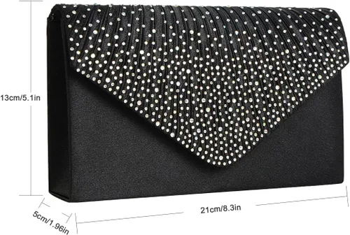 Miniatura 5 de BBjinronjy Clutch Purse for Women Evening Bags for Women Formal Wedding Party Cocktail Prom Crossbody Purse Evening Handbags