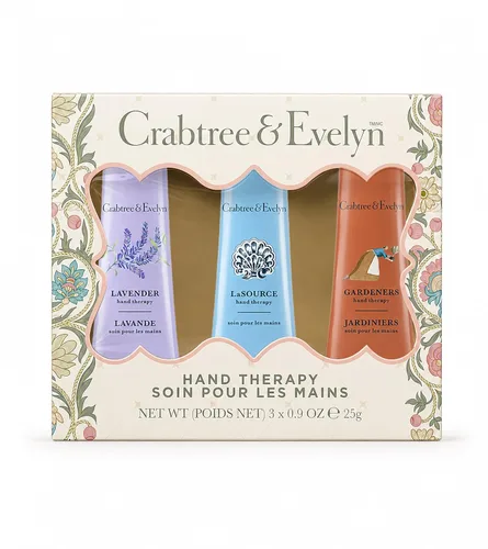 Crabtree & Evelyn Terapia de manos de 3 x 0.9oz - Lavanda, La Source y jardineros | Lavanda, La Source, Jardineros