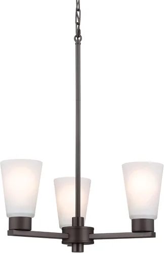 Miniatura 4 de Kichler Stamos - Candelabro de 3 luces, lámpara de techo moderna para sala de estar, comedor, dormitorio o vestíbulo, en bronce envejecido®