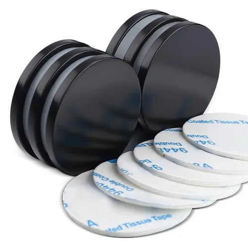 Miniatura 2 de LOVIMAG Super Strong Neodymium Disc Magnets with Epoxy Coating, Powerful Permanent Rare Earth Magnets 1.26 inch x 1/8 inch, Pack of 6 Negro