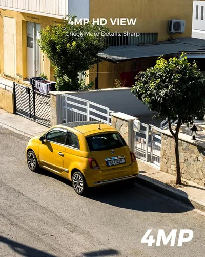 Miniatura 5 de Hiseeu - Cámara solar inalámbrica para exteriores, sistema de cámara de seguridad para el hogar, WiFi de 2.4G y 5G, kit de 4 cámaras de 4MP