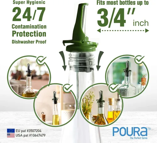Miniatura 2 de Boquillas para botellas de aceite de oliva sin BPA, boquilla dispensadora de aceite de oliva a prueba de fugas con apertura y cierre higiénico