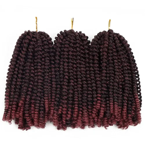 Miniatura 35 de Beyond Beauty Cabello de Ganchillo Spring Twist 90 hebras 8 pulgadas Spring Twists Esponjosas Trenzado, Trenzas de Ganchillo Spring Twist Bomb Twist