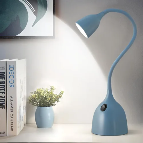 Miniatura 15 de Lámpara de Escritorio de Cuello de Cisne EJIAXIN 360° Luz de Lectura LED Flexible Lámpara de Escritorio Pequeña para Espacios Pequeños Lámpara