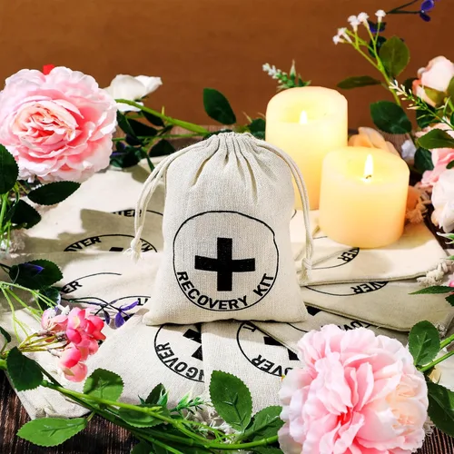 Miniatura 7 de Boao Paquete de 20 bolsas de regalo, decoraciones para despedida de soltero, despedidas de soltera con cordón, suministros de boda para despedida