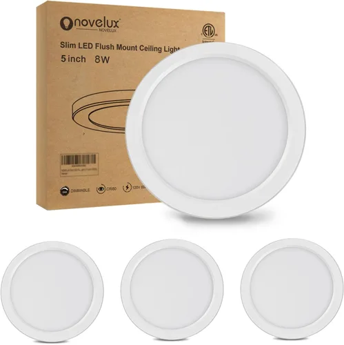 Miniatura 14 de Lámparas de techo de montaje empotrado de 7 pulgadas con certificación ETL, 12 W, 1200 lúmenes, regulable, luz de techo LED redonda ultrafina