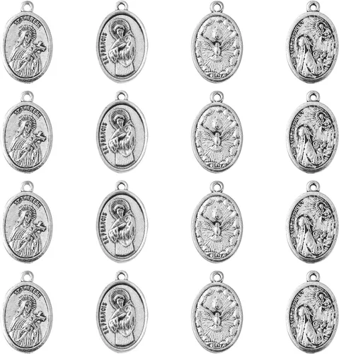 Miniatura 14 de Airssory Vida Religión Corazón Ojo Letra Número Naturaleza Flor Planta Fruta Animal Lucky Antique Charms, Plata, No es una piedra preciosa