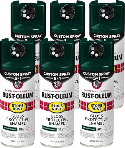 Miniatura 88 de Rust-Oleum 376855 - Pintura en aerosol antióxido personalizada 5 en 1, 12 onzas, color negro mate, (paquete de 1)