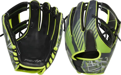 Miniatura 27 de Rawlings Guante de béisbol REV1X Negro/dorado 2 piezas de tela sólida